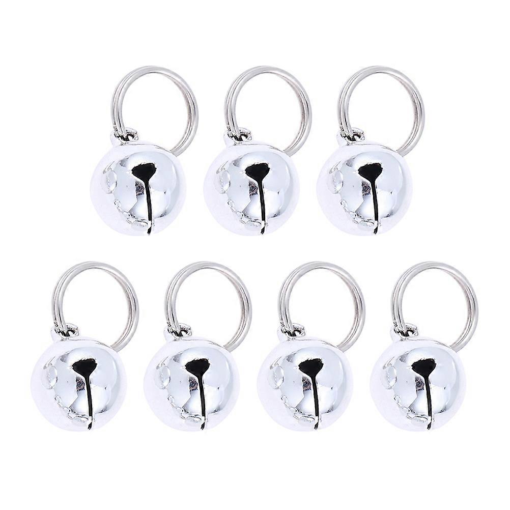 Silver Metal Pet Bells for Cats and Dogs – Durable Necklace Accessory with Quick Release Buckle for Decoration and Safety Tracking (10pcs)