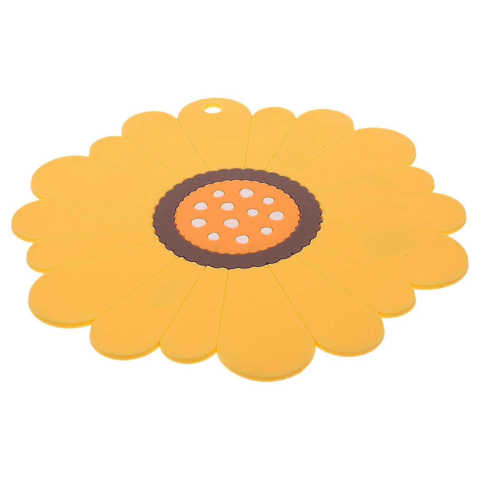 Sunflower Pattern Heat Resistant Hot Pads & Coasters, Non Slip Pot Mats for Dining Tables, Home Bars, and Restaurants