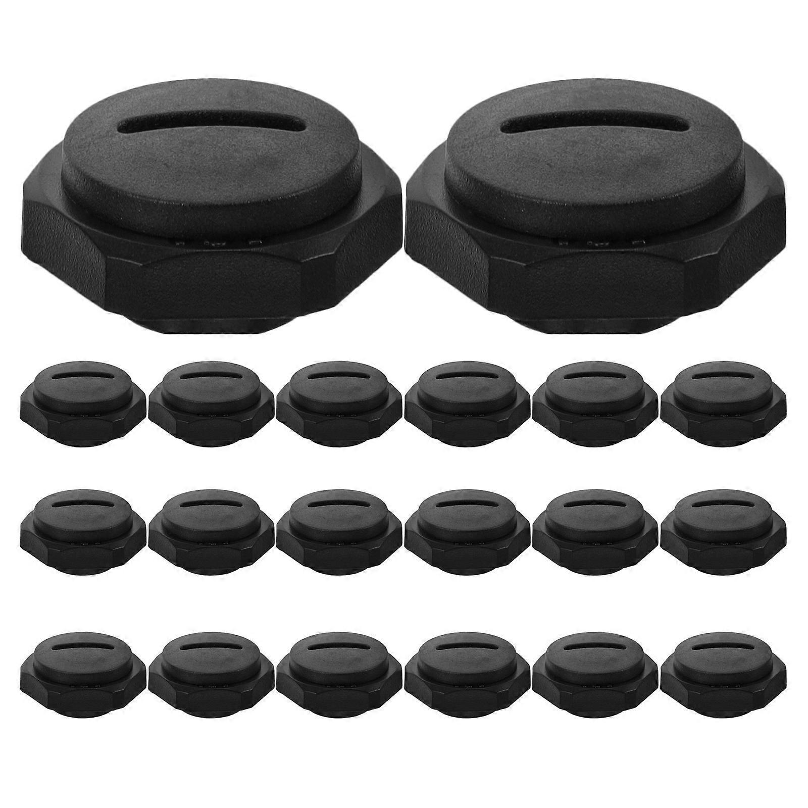 Flame Retardant Closure Plug Black Furniture Hole Plug 20Set For Threaded Hole Sealing And Furniture Assembly