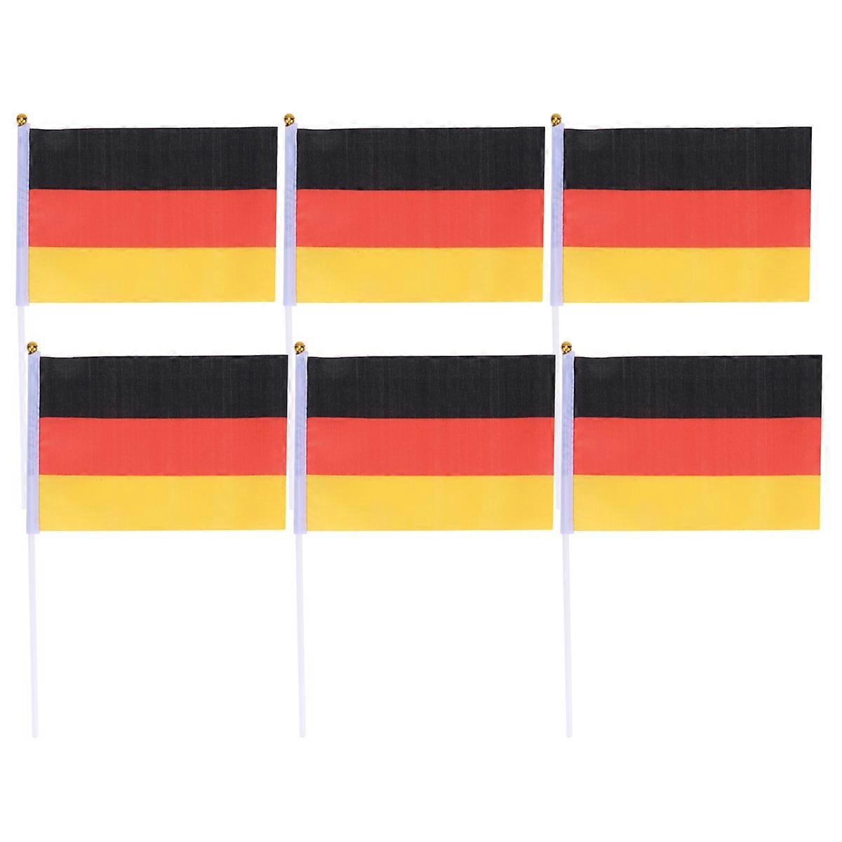 Rectangular 20Pcs Hand Held Small Flags On Stick Perfect For Garden Festivals And Grand Openings