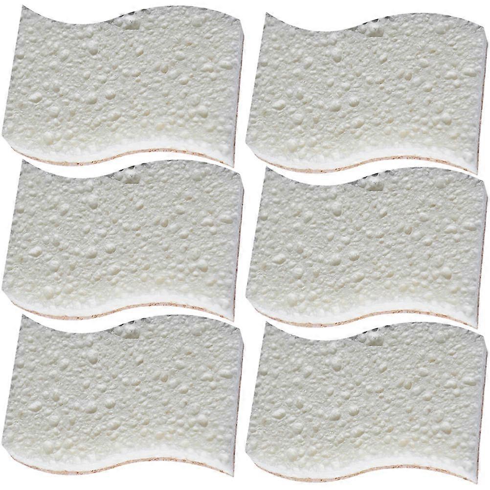 6pcs Multi Function Kitchen Scrub Sponges for Dishes, Pots & Surfaces – Compact Design for Easy Grease Removal