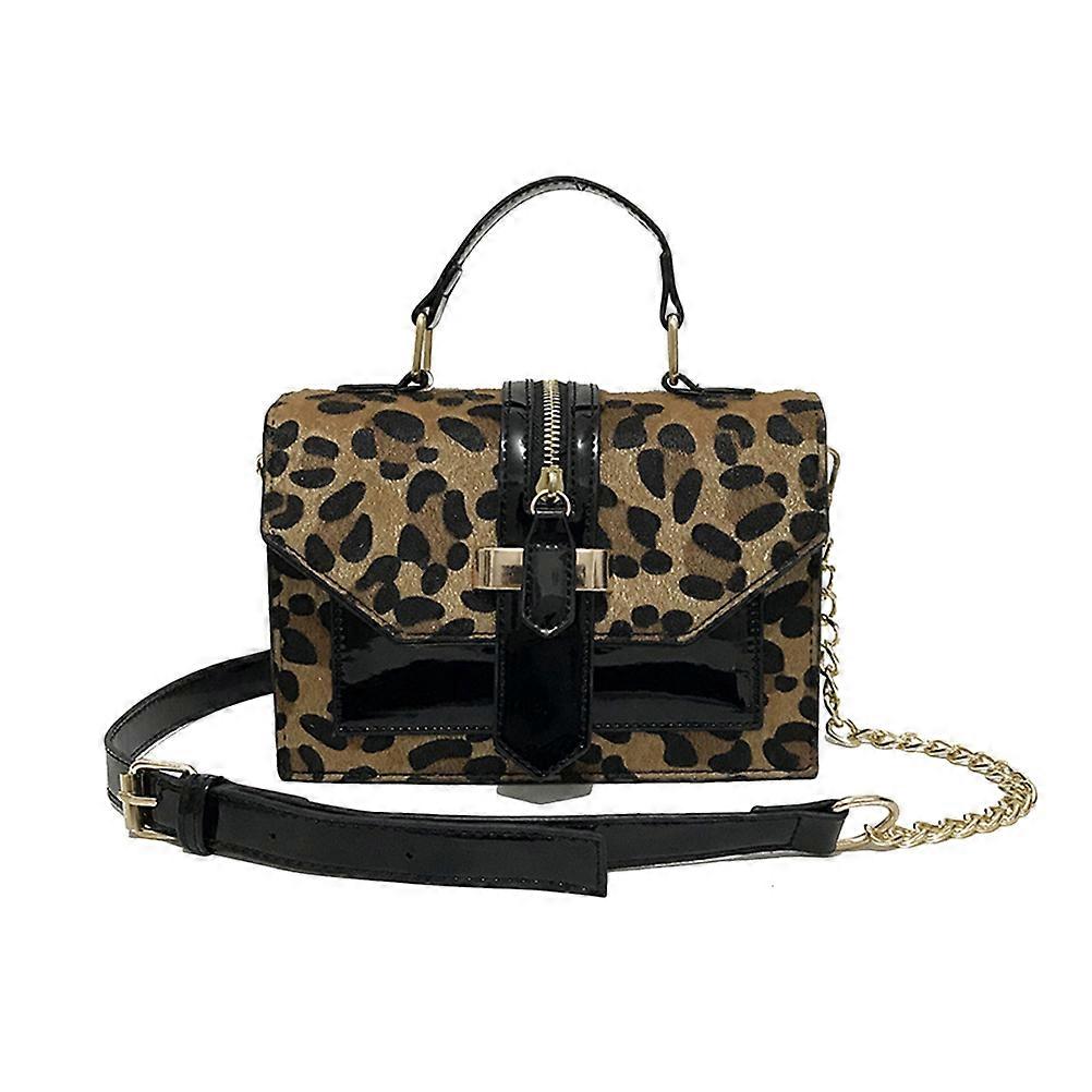 Leopard Print Crossbody Bag For Ladies Shopping 20 X 9 X 15Cm Pouch 1Pcs