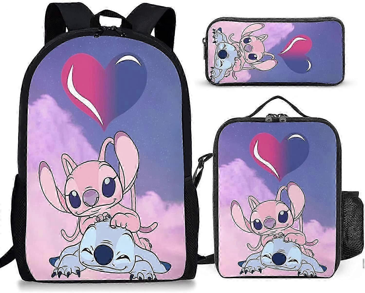 Stitch Backpack Three-piece Set School Bag