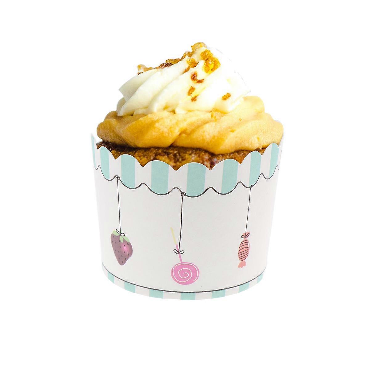 50Pcs Disposable Baking Cups For Bridal Showers And Birthday Celebrations Featuring Multi Color Round Design And Heat-resistant Property