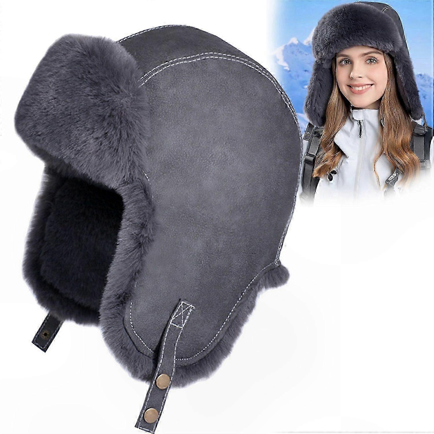 Plush Warm Winter Hat with Earflaps Soft Comfortable Style Windproof Design
