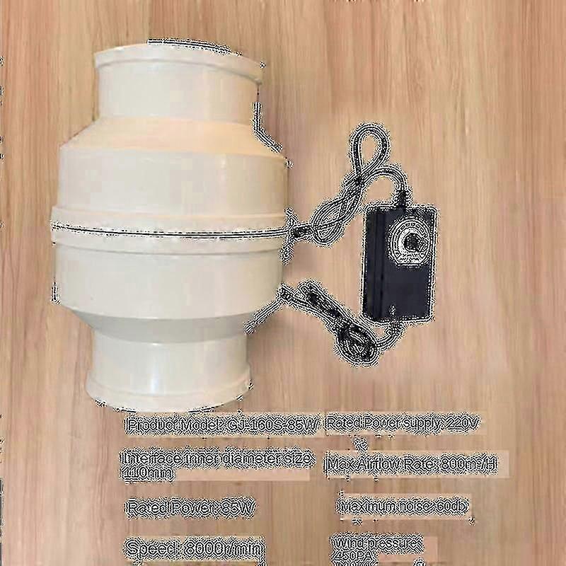 Inline Pipe Ventilation Fan 220V Silent for Toilet Bathroom Kitchen Exhaust Moxibustion Fan with Wall Window Mount