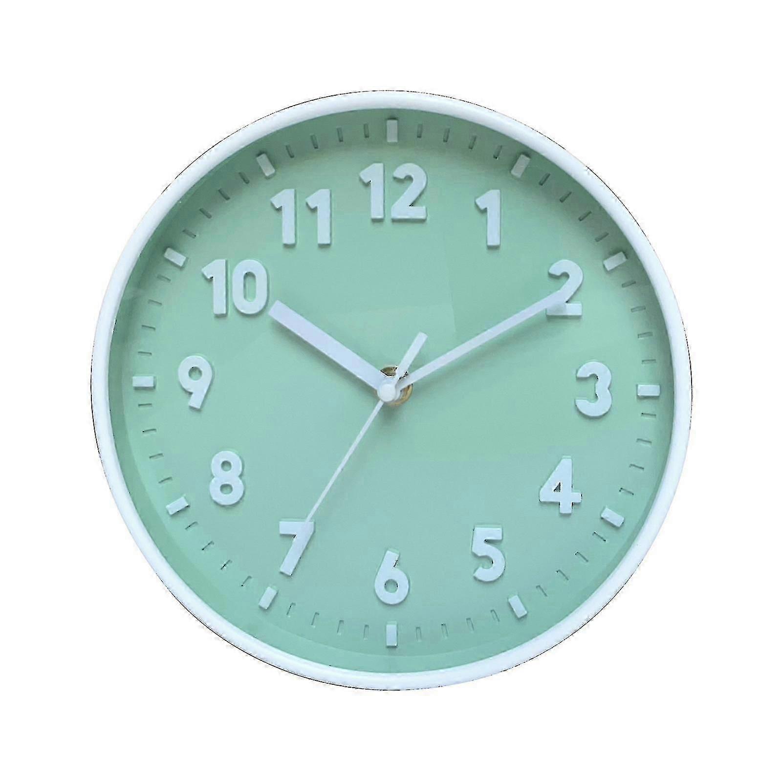 Silent Wall Clock 8 Inch, Modern Candy-Colored Non-Ticking Quartz Clock for Home & Office Decor