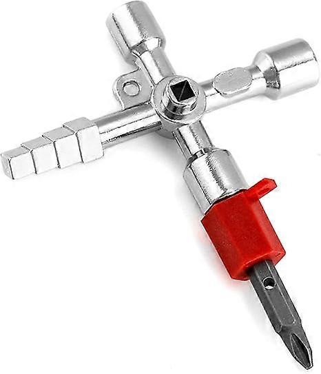 Master key, 4-way multifunctional utility key for universal locks