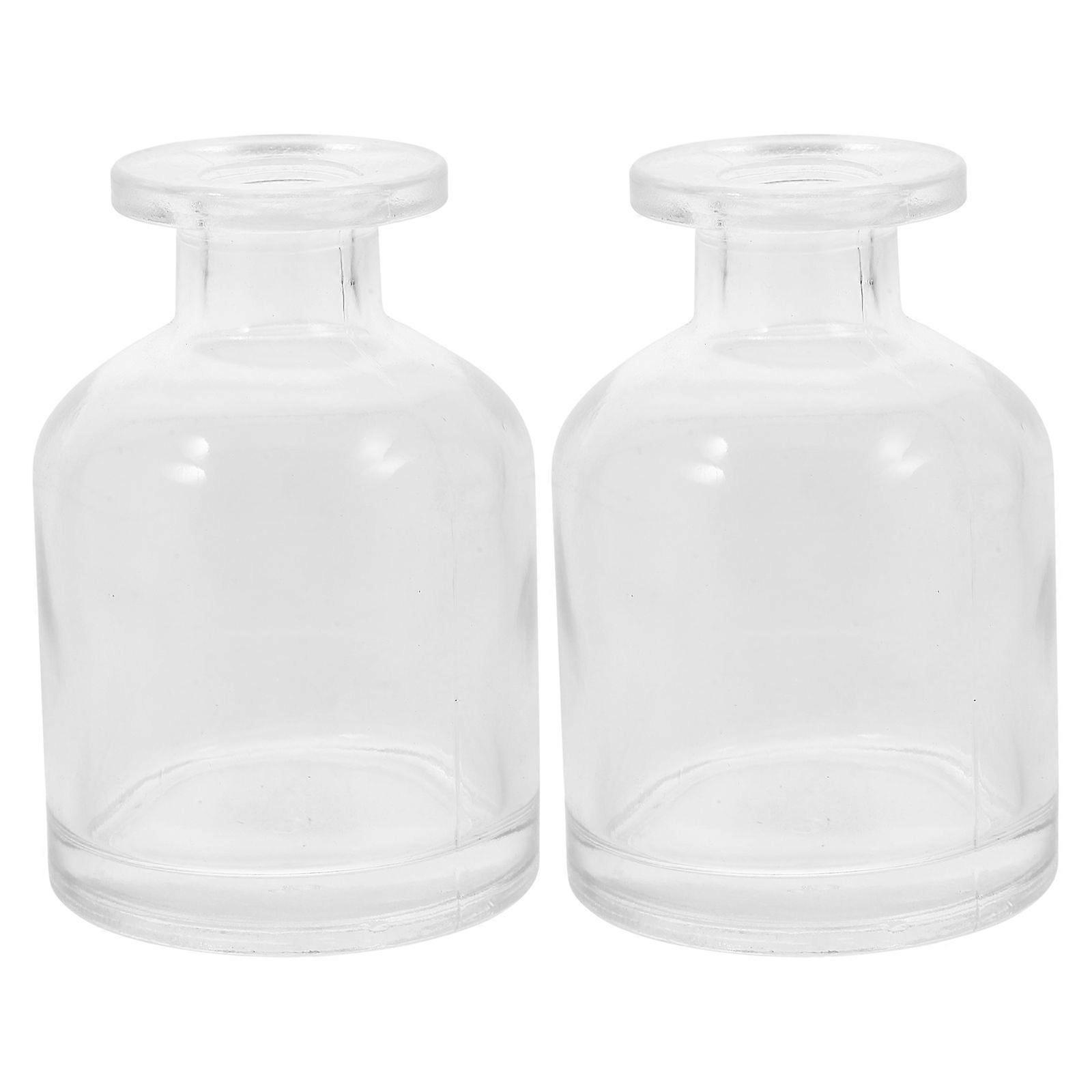 2pcs Refillable Glass Diffuser Bottles for Aromatherapy Empty Diffuser Essential Oil Containers Household Perfume Diffuser Bottle Empty Reed Diffuser