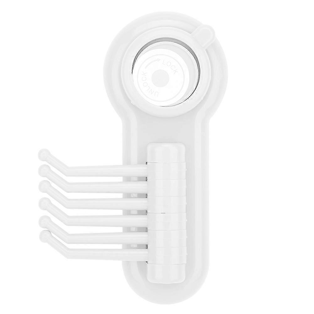 1Pc Bathroom Strong Wall Sucker Hanging Suction Cup Hooks Swivel Hanger(White)