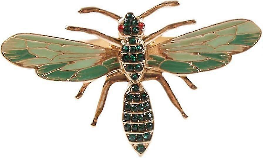 Libellule rond de serviette, 5 PCS diamant boucle papier serviettes de table Ri