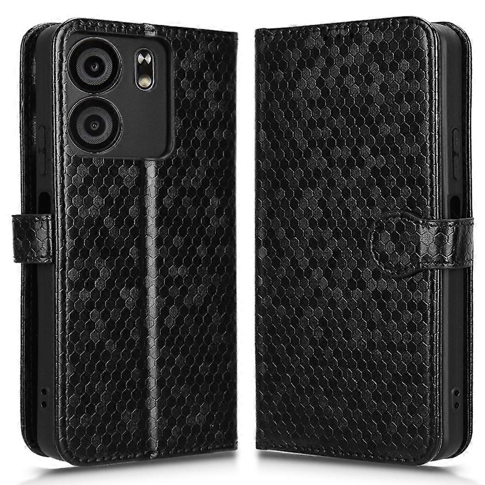 Compatible For BLU View 5 Phone Case Dot Pattern Imprint PU Leather Flip Wallet Cover