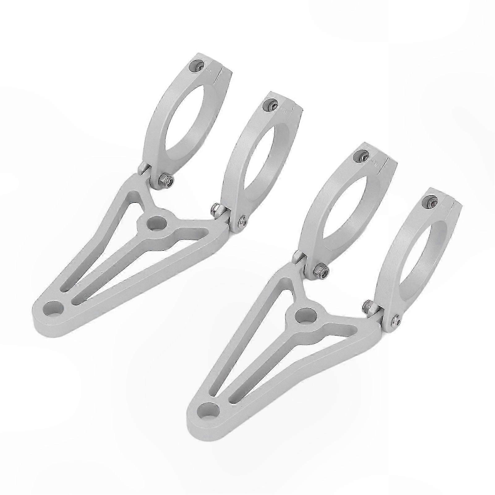 Silver Motorcycle Headlight Bracket 33-41mm Fork Tube Lamp Holder Replacement