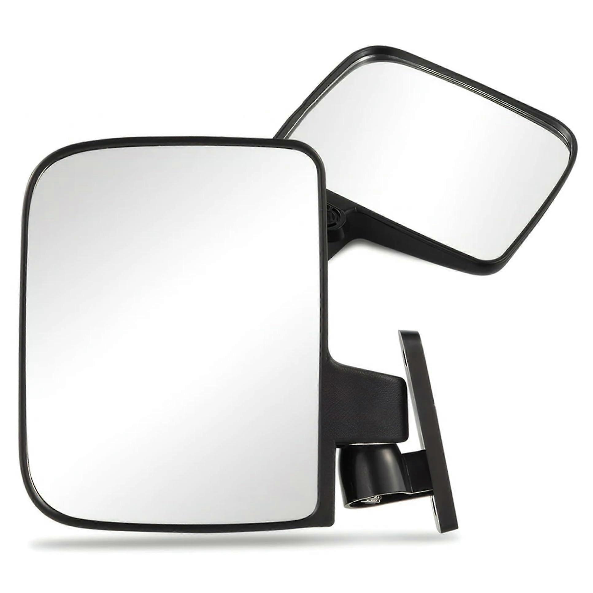 Golf Cart Side Mirrors Set of 2 Durable Adjustable Rear View for Utility Vehicles Tractors Forklifts