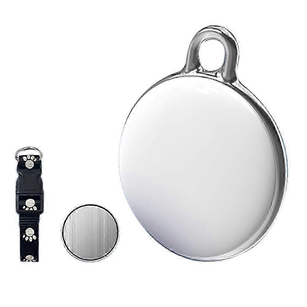 Dog Tracker Pet Tracker-Dog Tracking Collar Waterproof IP65 Works with Any Collar(Android & IOS Universal)White Circular