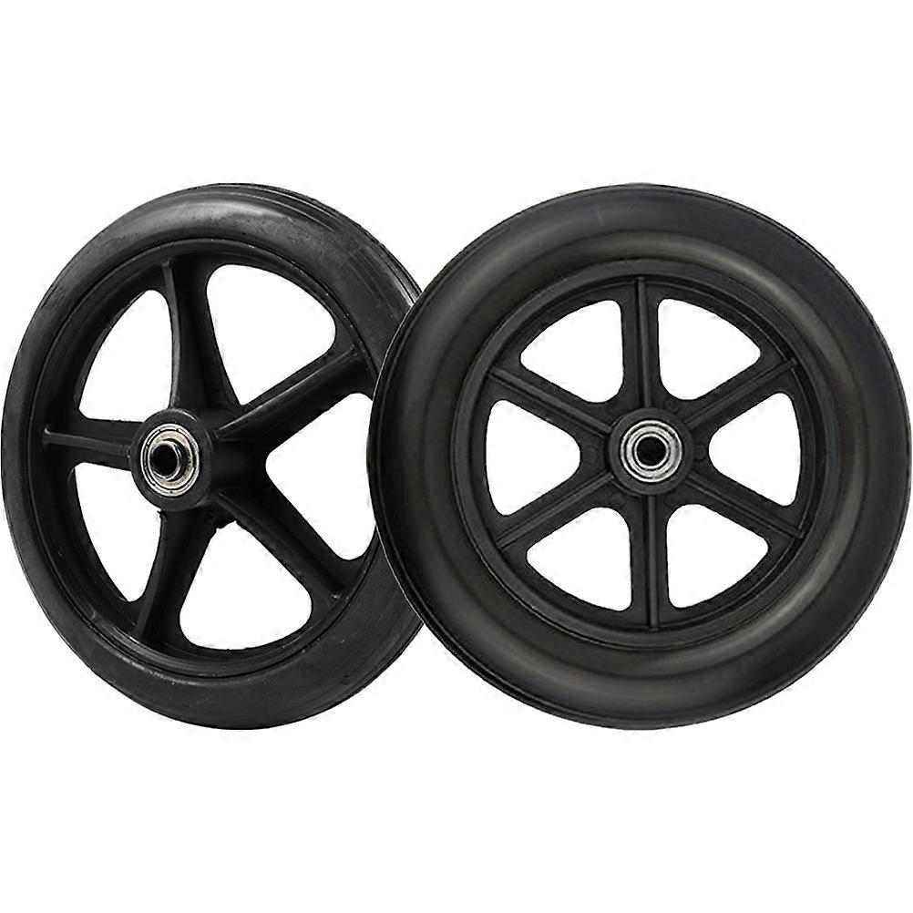 2pcs Front Wheel Replacement for Wheelchair Heavy Duty Solid Accessory for Walker Medical and Disabled Vehicles Safe and Convenient Use