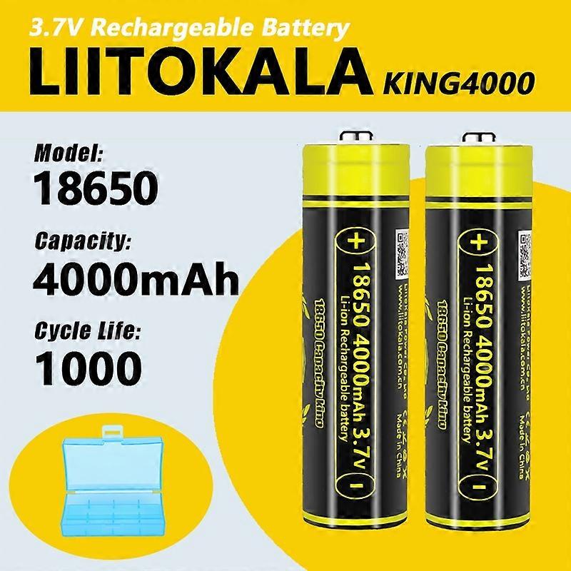 1-40pcs LiitoKala King4000-JT+box 3.7V 18650 4000mAh 12A επαναφορτιζόμενος ελεγκτής απαλλαγής μπαταριών για
