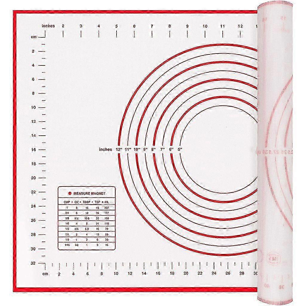 Non-Slip Reusable Silicone Baking Mat with Measurement Marks for Non-Stick Cooking & Baking