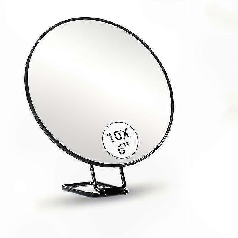 30x Magnification Mirror with Stand, Tweezers, and 1x View, Portable Compact Mirror for Travel, Makeup and Grooming Use