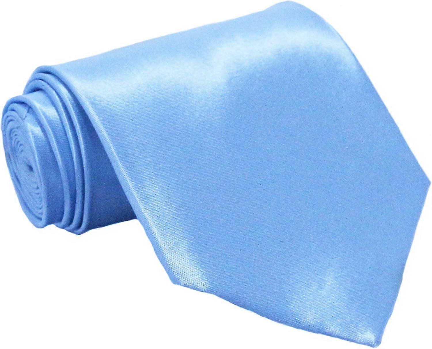 ربطة عنق رجالي 3.75 بوصة ربطة عنق بلون خالص 15.sky Blue