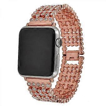 Compatible avec Apple Watch Band 38/40/41mm iWatch Bands Series 8 7 SE 6 5 4 3 2 1 Crystal Strass Jewelry Bracelet de remplacement