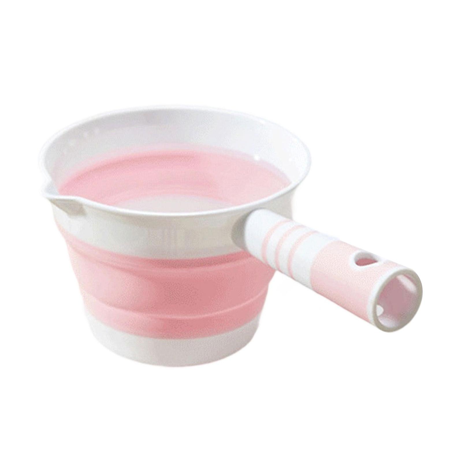 Efficient Kitchen Scooper For Liquid Transfer Food Safe Plastic Foldable Design Easy Storage Space Saving Pink