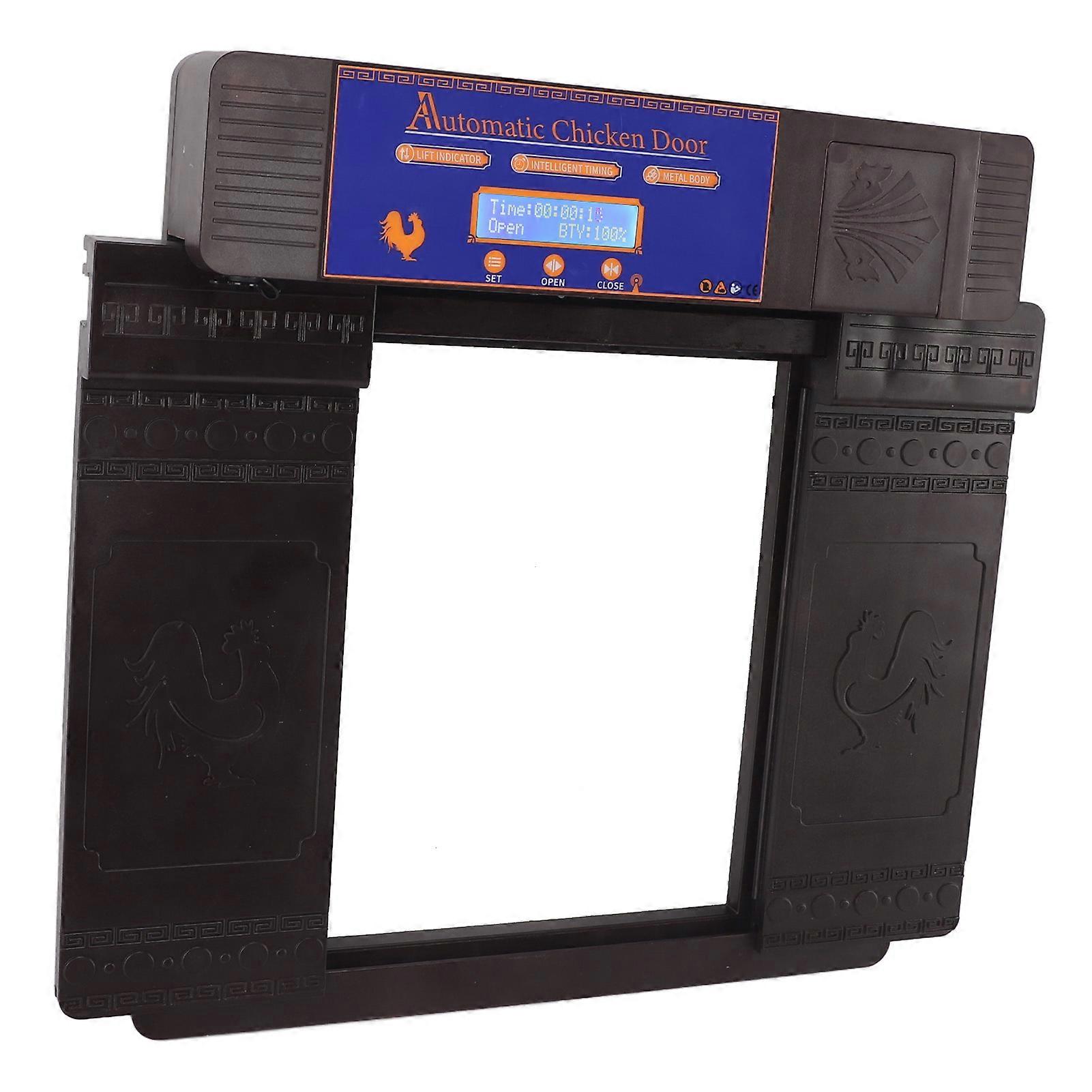 Automatic Double Chicken Coop Door Opener with Timer & Battery Alert