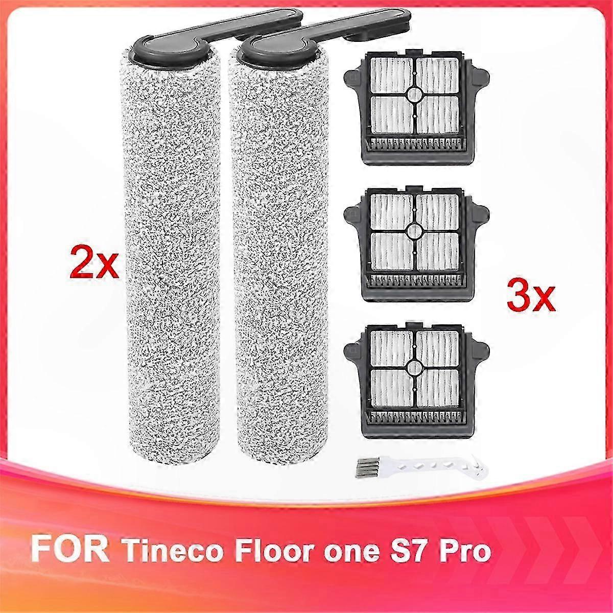 HEPA Filters and Brush Roller Replacement Parts for Wet Dry Vacuums Compatible with Tineco Floor ONE S7 PRO