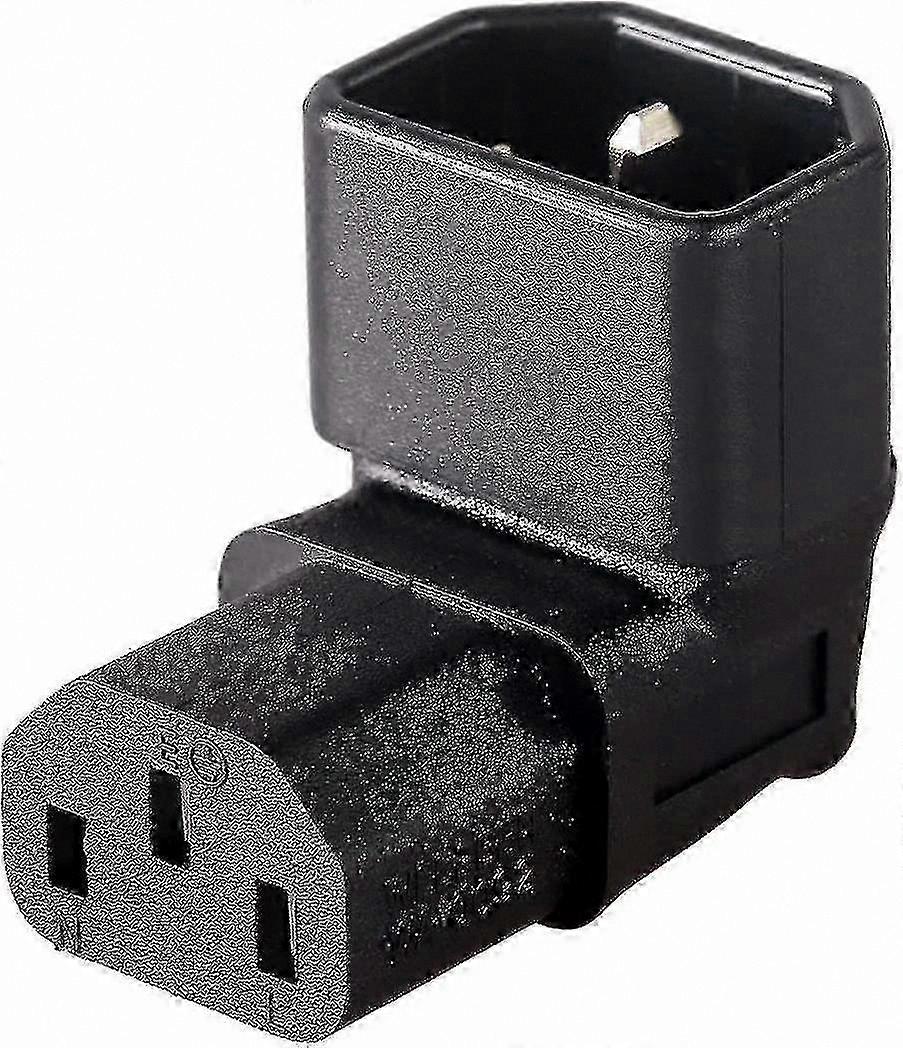Right Angle IEC C14 to C13 Power Adapter for LCD TV and PDU Wall Mount Applications