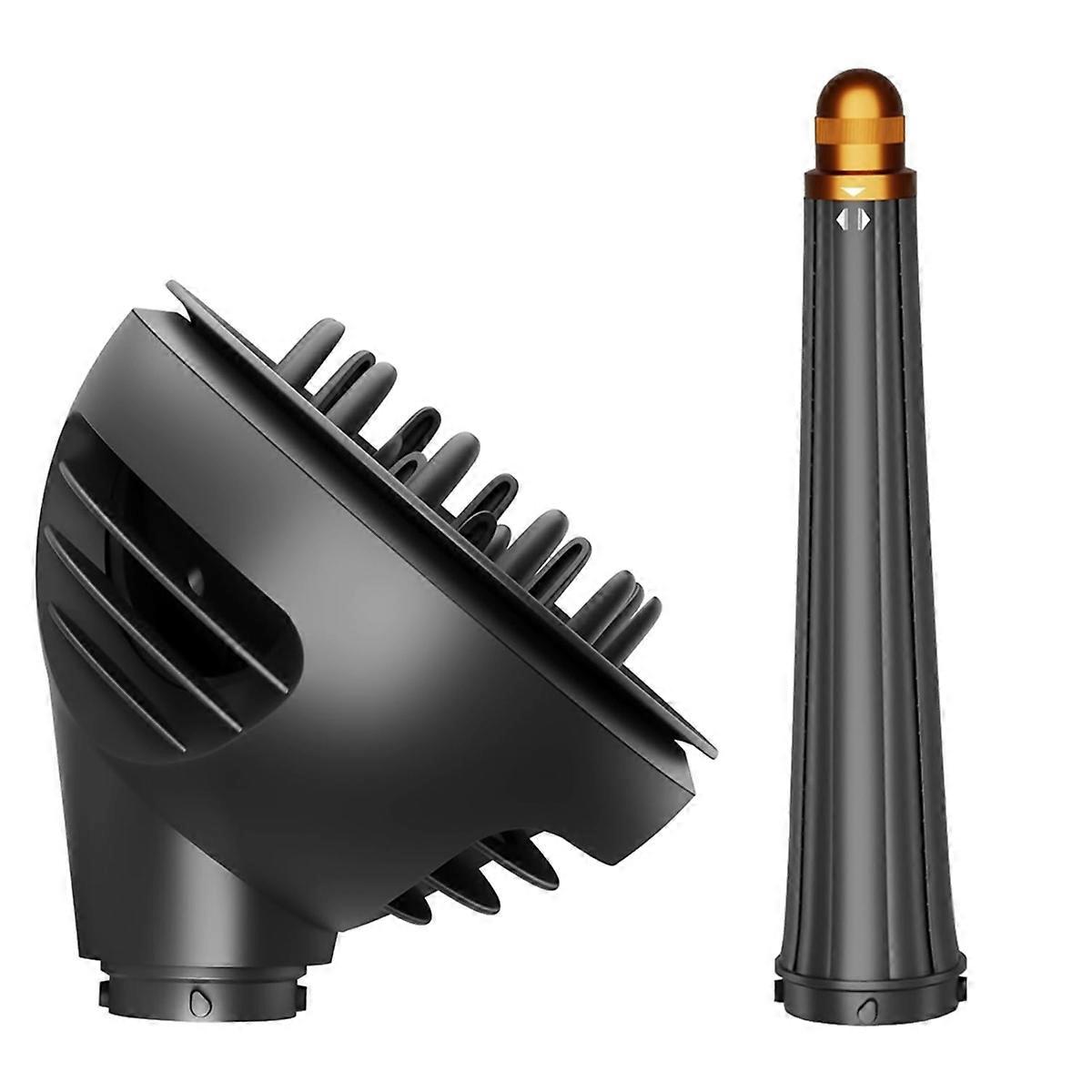 Wave Curl Diffuser Conical Long Barrels Attachment for to Enhance Curl Definition and Control Hairstyles,B