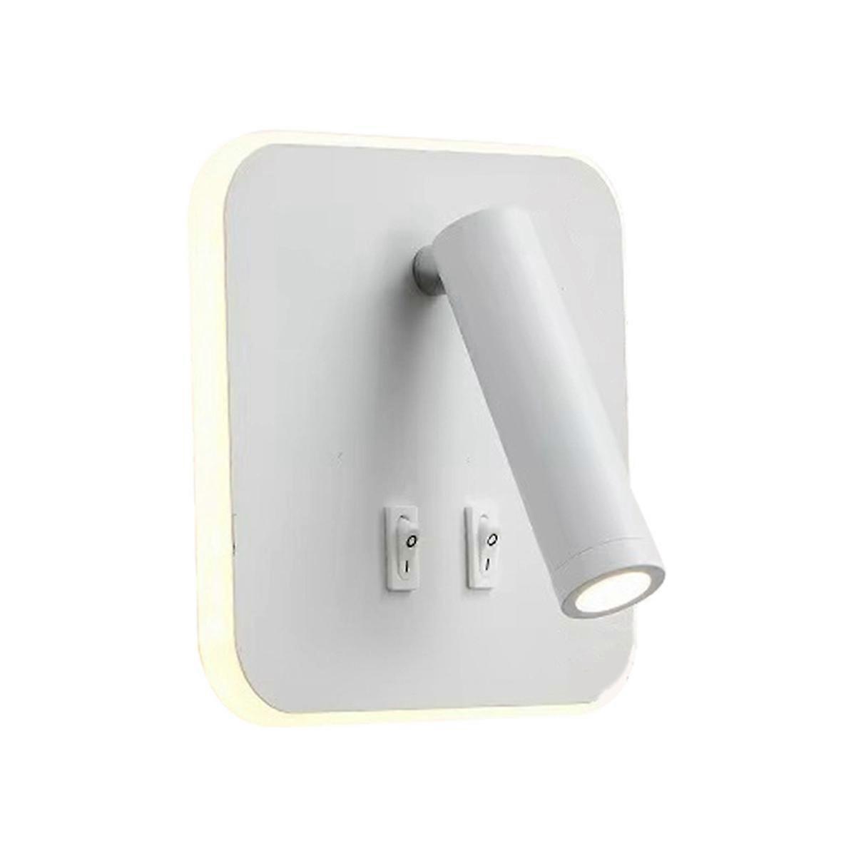 LED Wall Mounted Reading Light with Switch and USB Port Rotatable Bedside Wall Lamp Wall Sconce Spotlight for Bedroom