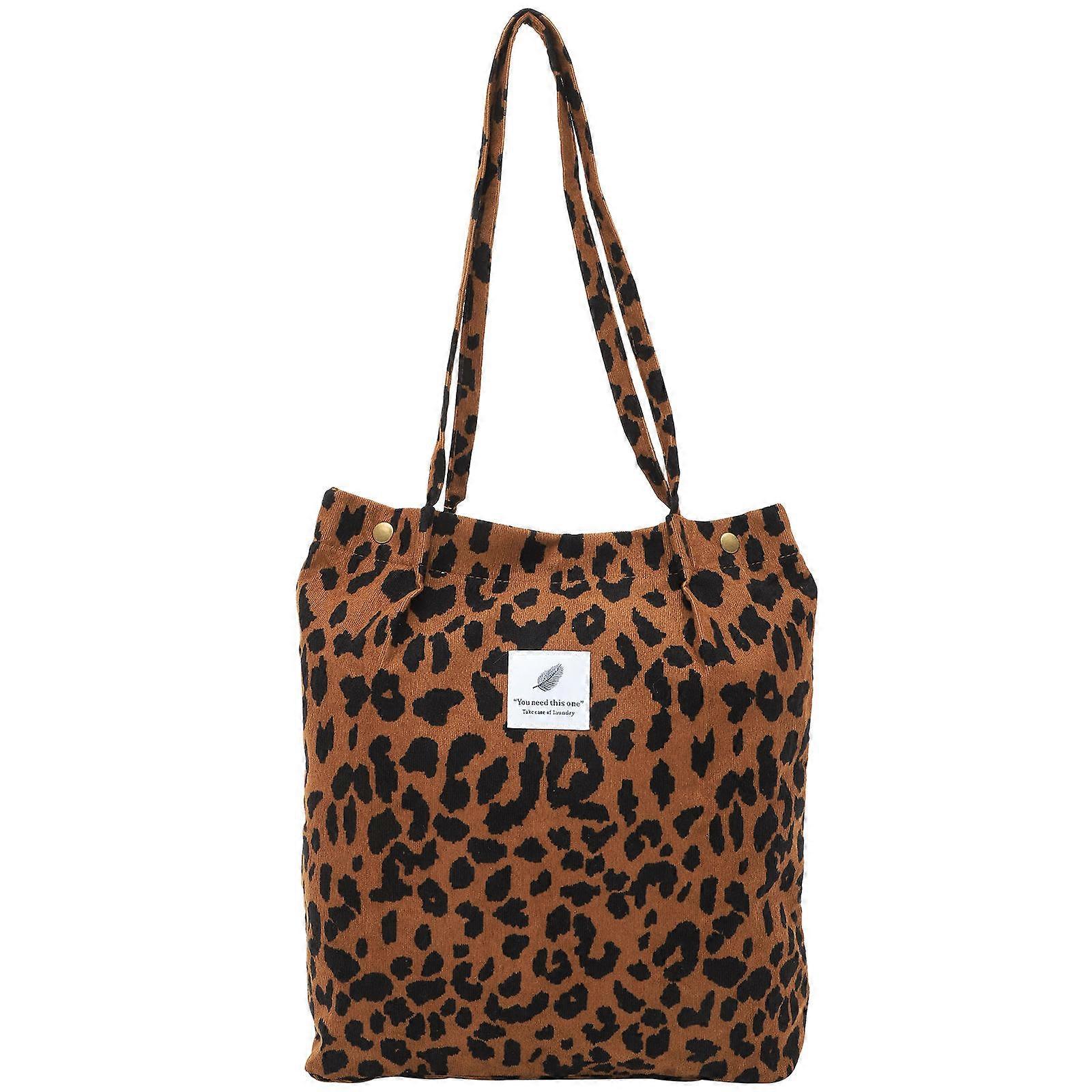 Stylish Corduroy Shoulder Pouch For Women Daily Use Large Capacity Rectangular Bag 16.1X4.7X15.7In 1Set