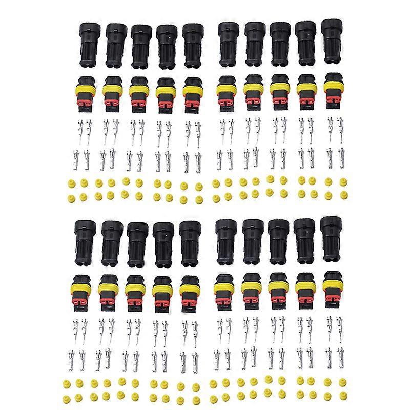 2 Pin Way Car Waterproof Electrical Terminal Wire Connector Plug 10kits