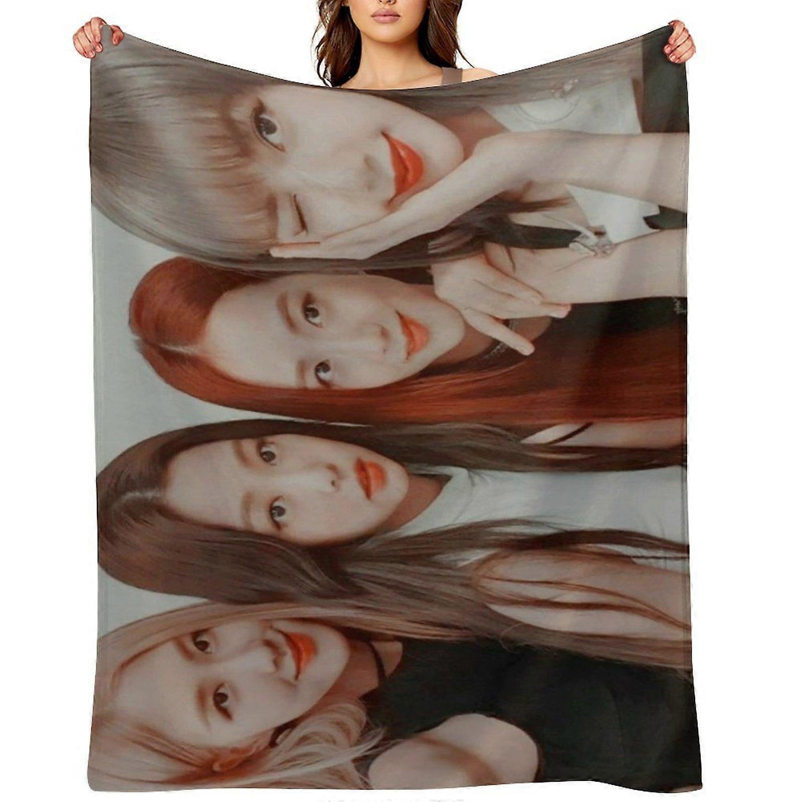 BLACKPINK رمي بطانية هدية ، بطانية من الفانيلا ، مناسبة للرجال والنساء ، مناسبة لجميع الفصول ، بطانية دافئة ، ديكور منزلي (359) 125x100 سم