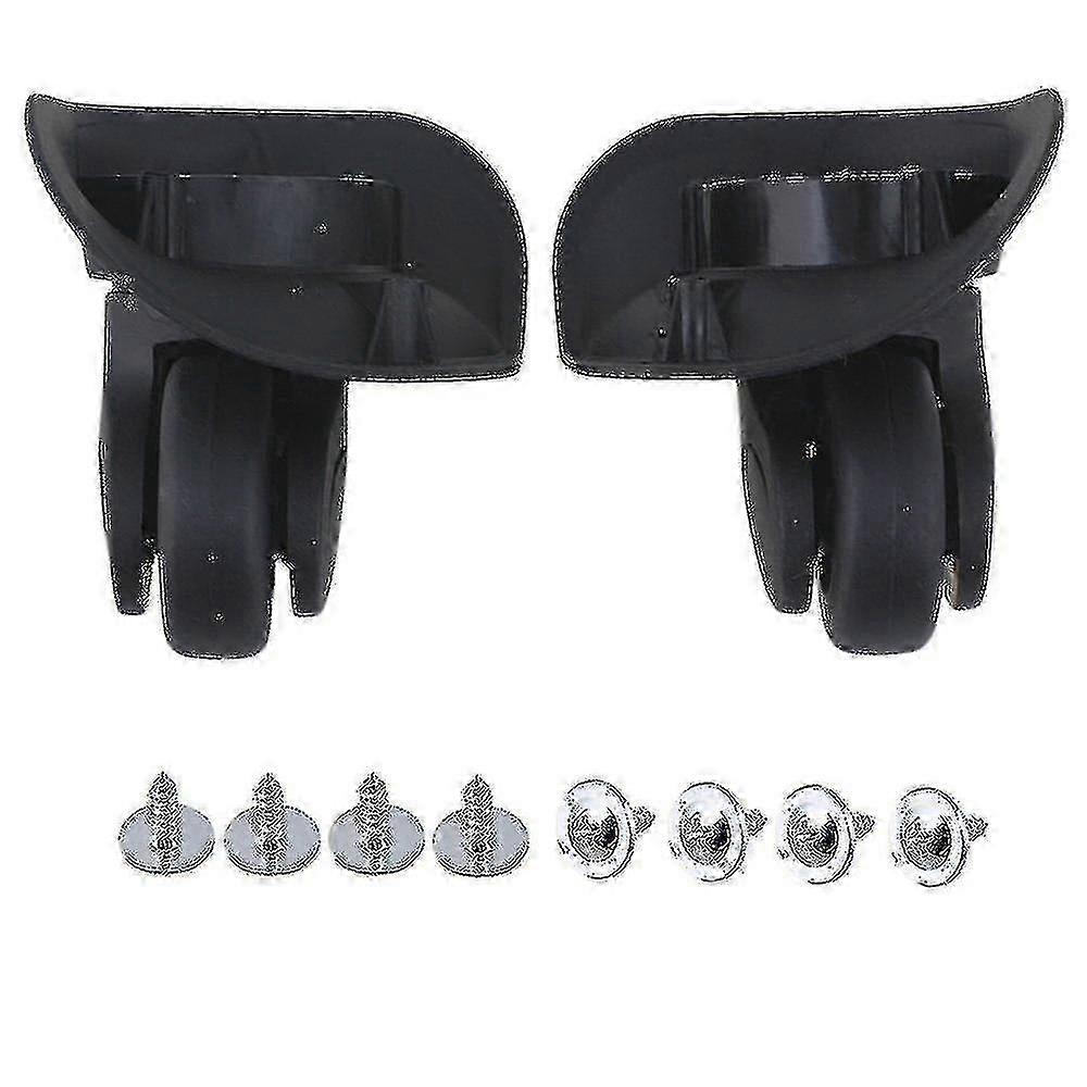 360°スイベルホイール付き大型ブラックラゲッジスーツケース91x107x49mm 1ペア