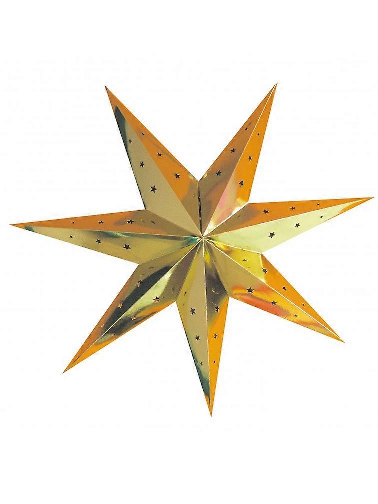 Gold star lantern 70 cm
