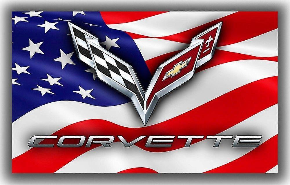 Chevrolet Corvette Automotive Καλύτερη διακόσμηση σπιτιού Σχήμα γκαράζ σημαίας 062