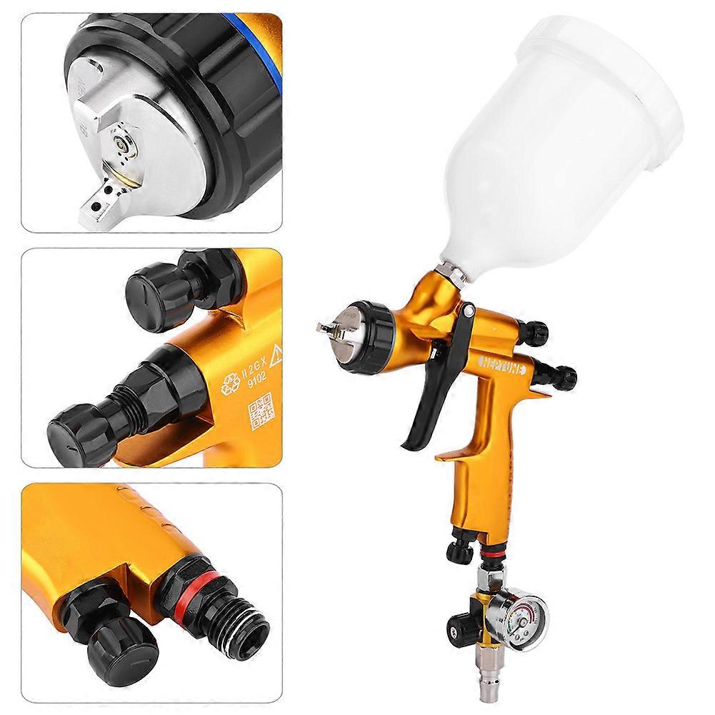 1.3mm Fine Atomization Airbrush Spray Gun with 600ml Gravity Pot