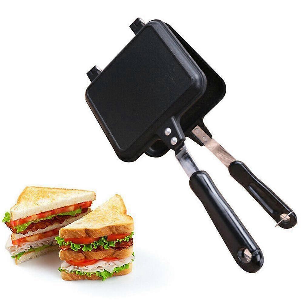 Gas Non Stick Iron Bread Toast Breakfast Machine Sandwich Maker Waffle Pancake  Pan|Waffle Makers