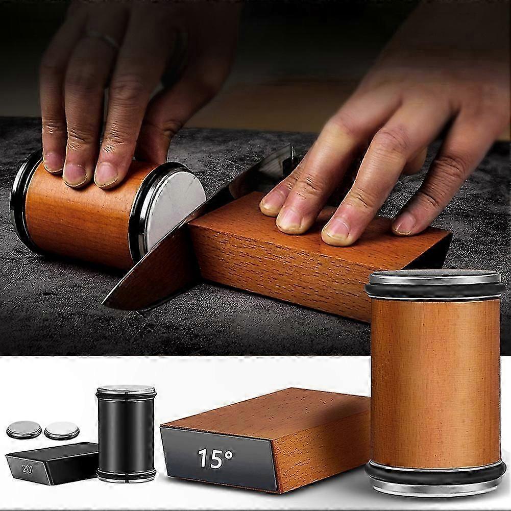 Knife Sharpener Kit with Magnetic Base and 15-20 Degree Angle Guide for Home Cooking Use