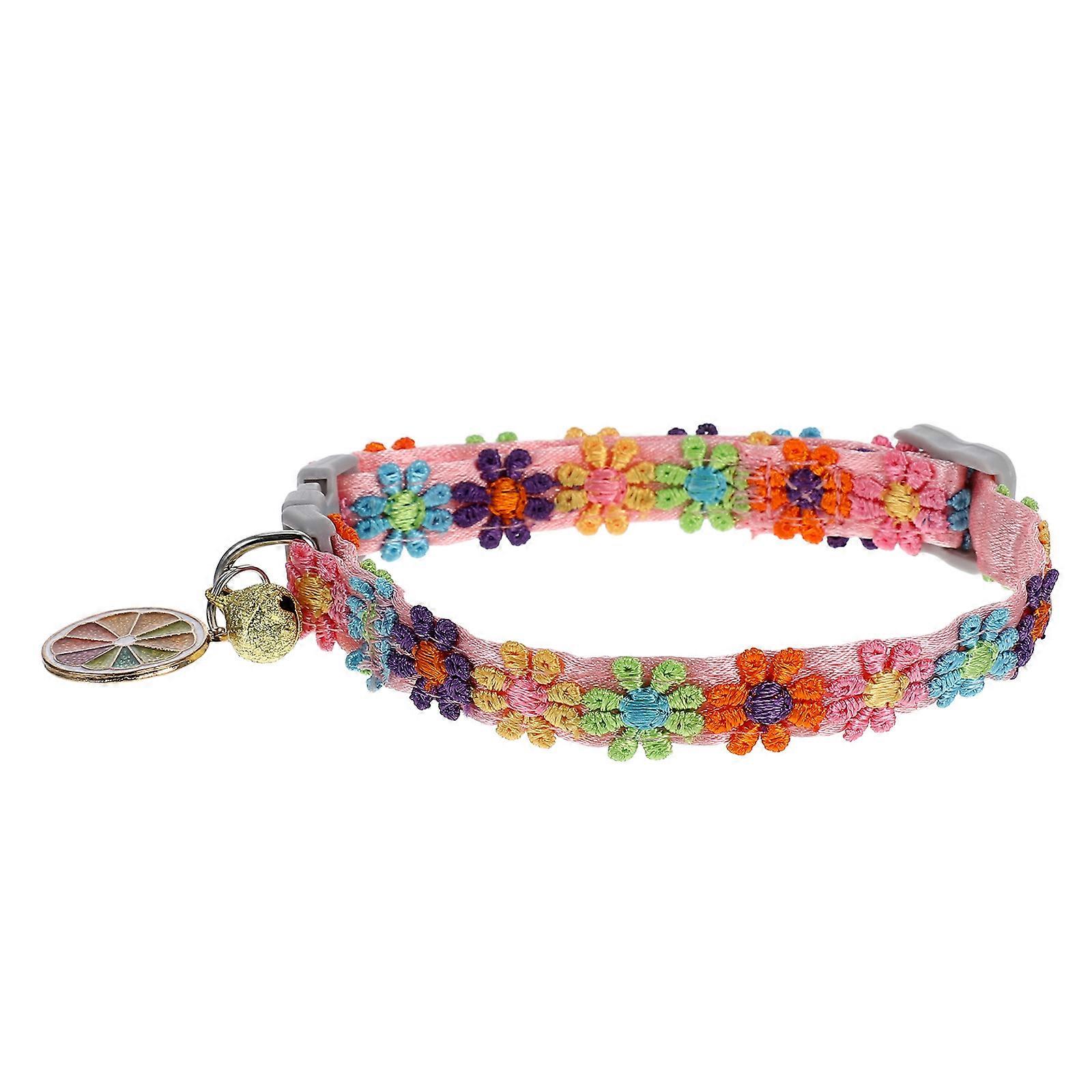 Assorted Color Lace Flower Cat Collar for Adjustable Pet Collar 3Pcs Set