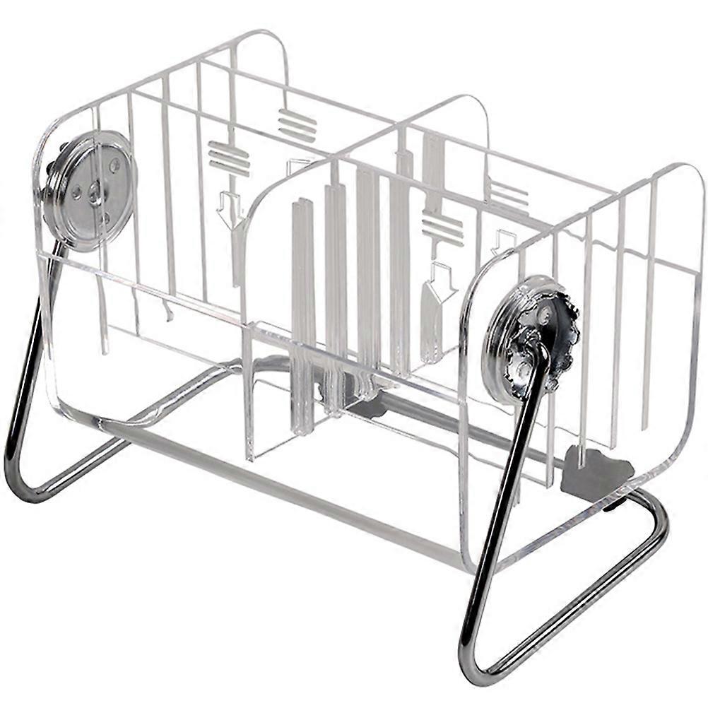 Acrylic Desk Organizer Remote Controller Holder for Storage 5Pcs Silver