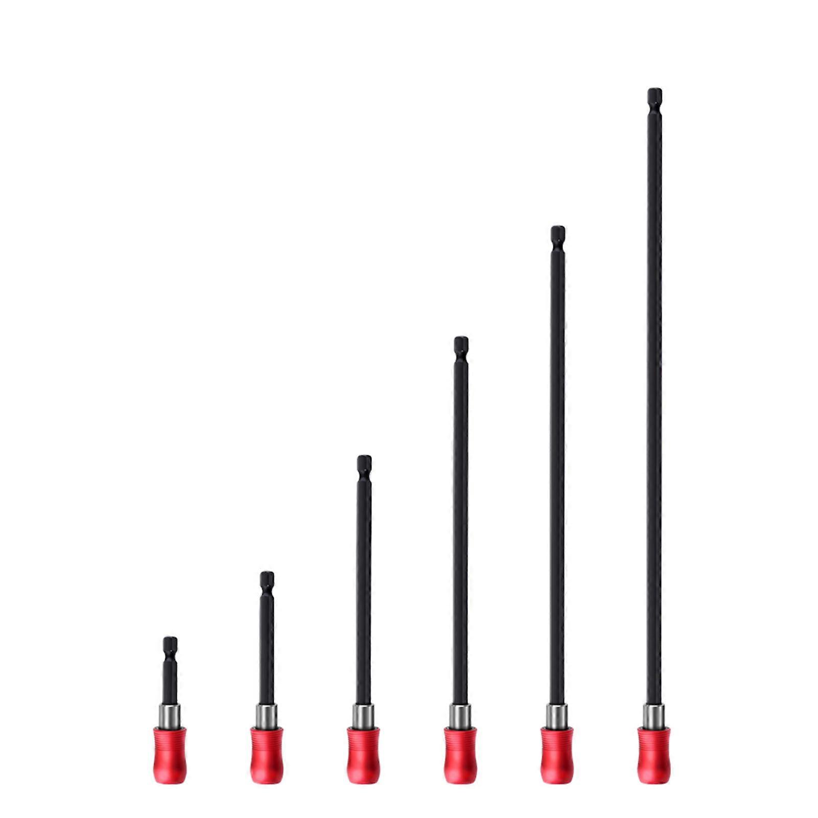 6pcs 1/4" Hex Socket Bit Extension Set for Drill, Power Wrench, Screwdriver
