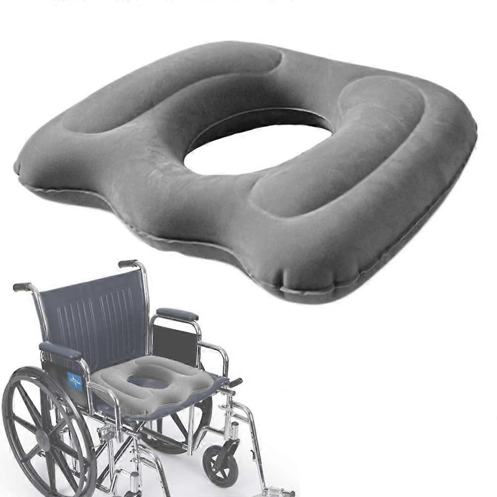 Inflatable Seat Cushion Pad For Wheelchair And Home Office, AntiHemorrhoid Doughnut Cushion, Pressure Relief, 1 Pcs