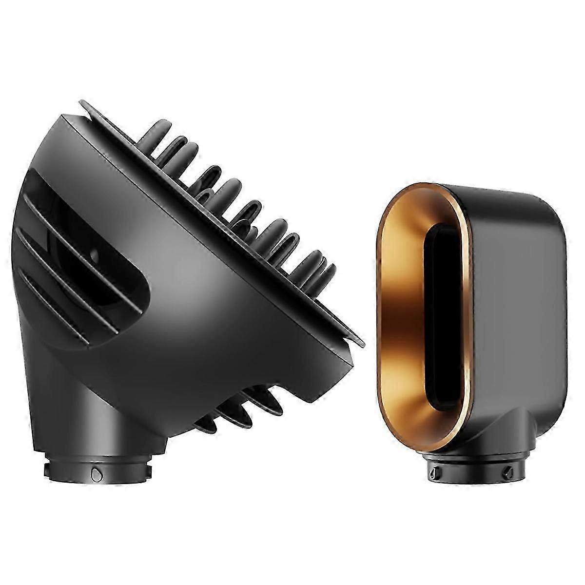 Wave Curl Diffuser Black and Pre-Styling Dryer Attachment for Dyson Airwrap to Enhance Curl Definiti