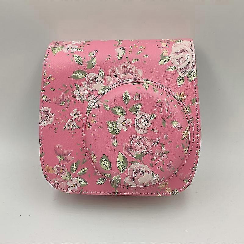 Shoulder Camera Bag Protective Case Colorful Forest Patterns Leather Camera Bag for Fujifilm Instax Mini 8/ MINI8+/ 9
