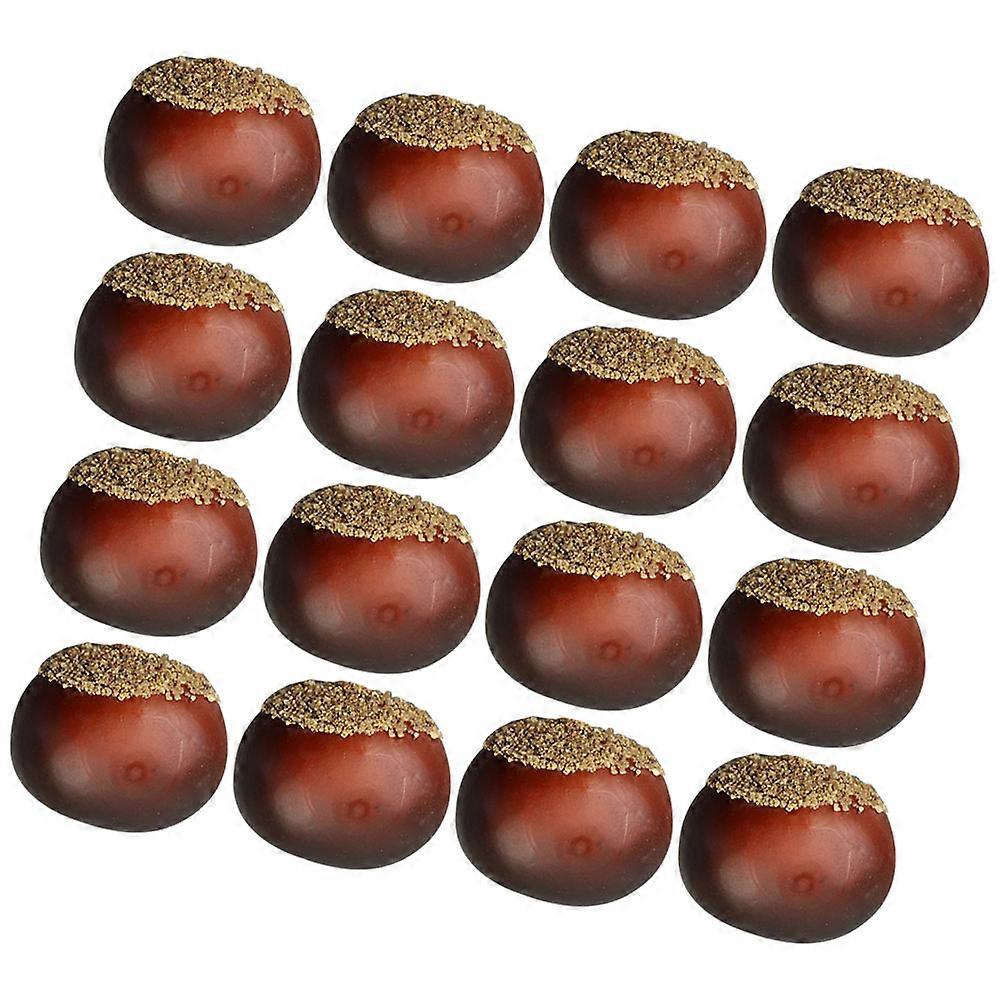Artificial Chestnut Chestnuts Fake Nut-Shaped Foam Photography Props 16Set