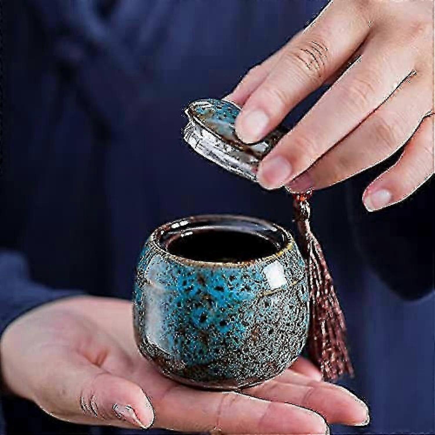 جرار تذكارية من السيراميك اليدوي الصغير للرماد البشري حرق الجثث الصغير Urnmini جرار حرق الجثث ETU