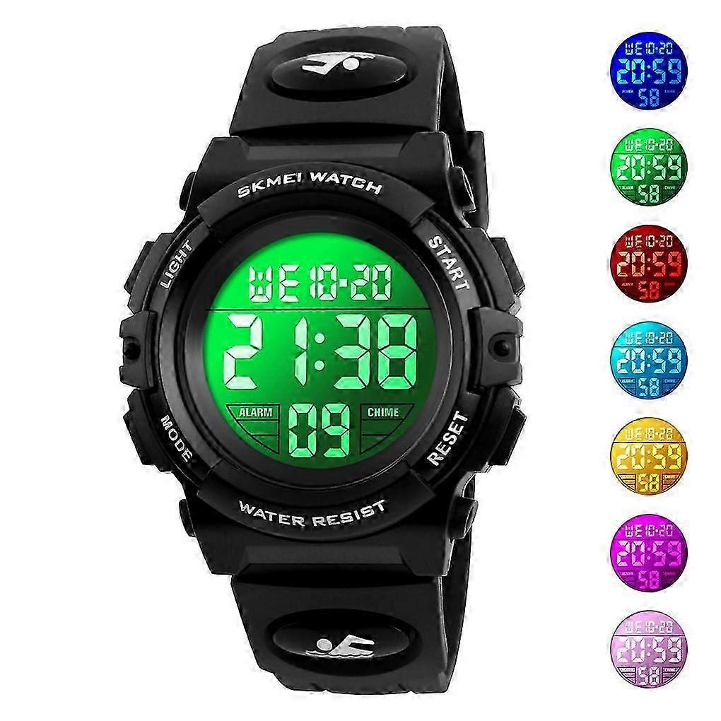 Kids Sport Waterproof Digital Watch With Alarm Timer El Backlight