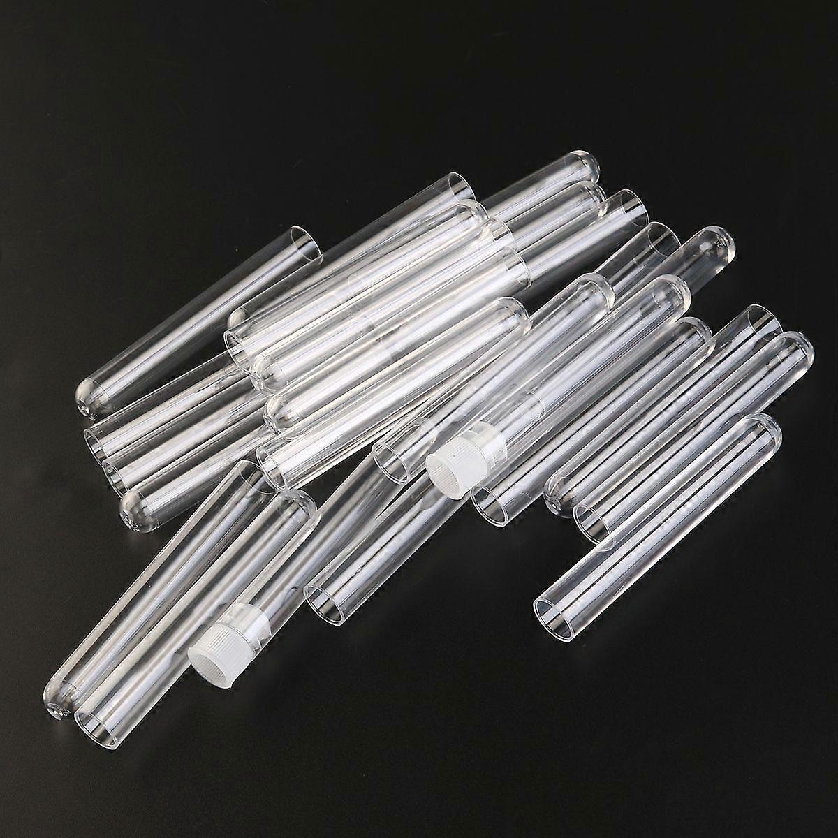 25pcs 5ml Plastic Sample Test Tubes Gift Tubes with Caps (Transparent)